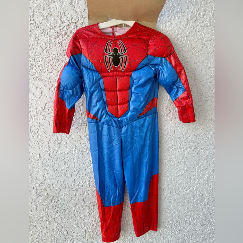 Marvel Spider-Man Red and Blue Padded Muscle Kids Costume size 6/7 - Picture 5 of 16